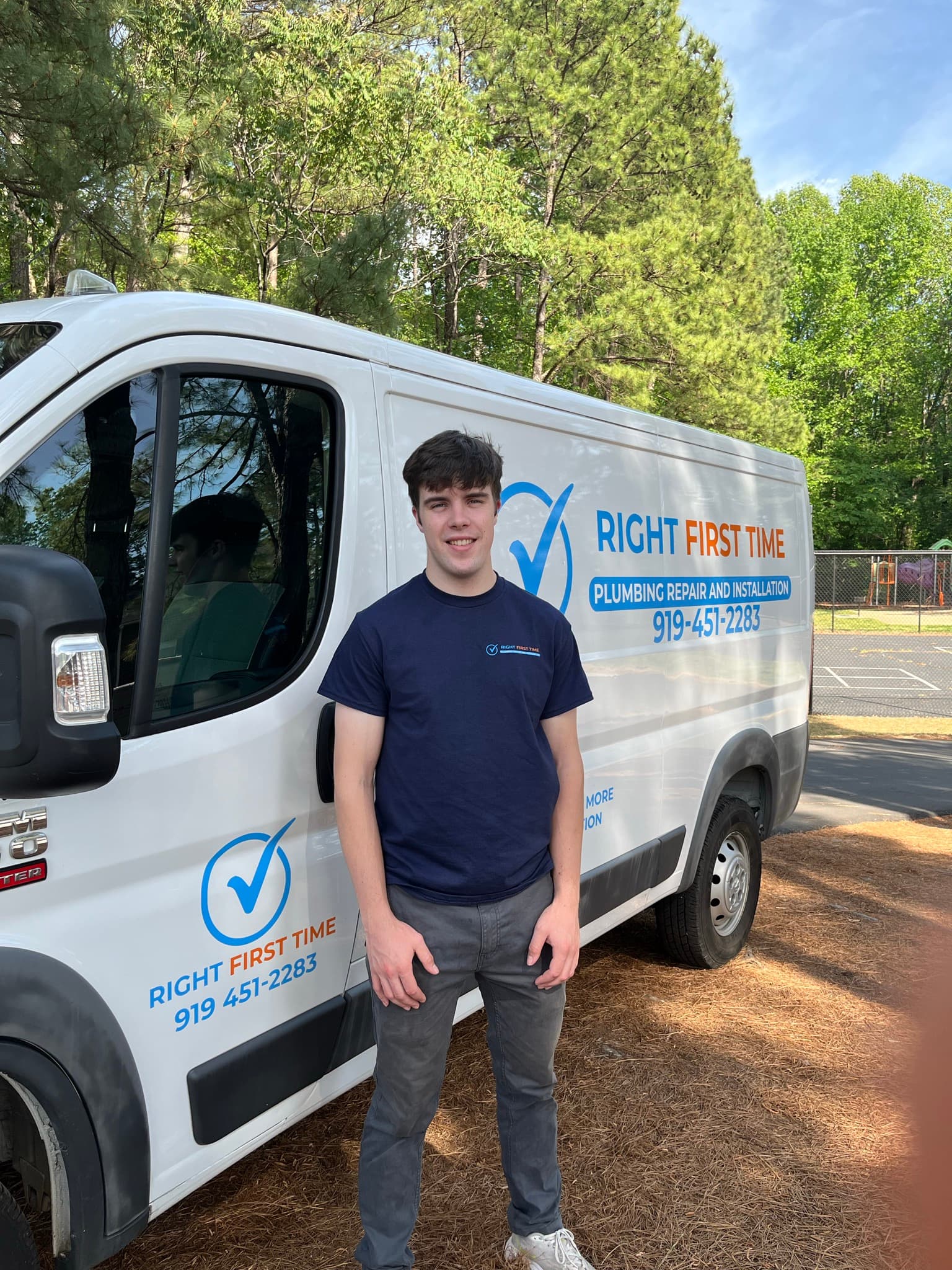 Christian McDermott, apprentice plumber at Right First Time Plumbing